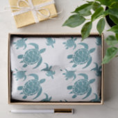 Papier Mousseline Turquoise Blue Sea Turtle Marine (Cadeau)