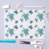 Papier Mousseline Turquoise Blue Sea Turtle Marine (Artisanat)