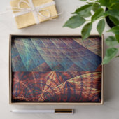 Papier Mousseline Turquoise Brown Fractal Abstrait 15 Découpage (Cadeau)
