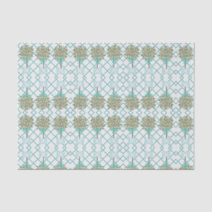 Papier Mousseline Turquoise Citron Topiaire Robin's Oeuf Bleu Bleu B
