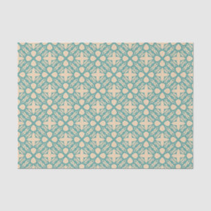 Papier Mousseline Turquoise Cream moderne Western géométrique Dismal
