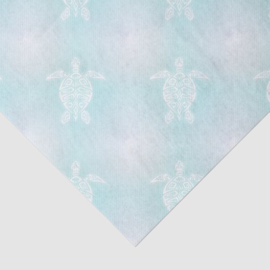 Papier Mousseline Turquoise douce Motif (Détail)