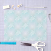 Papier Mousseline Turquoise douce Motif (Artisanat)