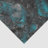 Papier Mousseline Turquoise et gris (Détail)