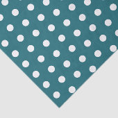 Papier Mousseline Turquoise et points blancs (Détail)