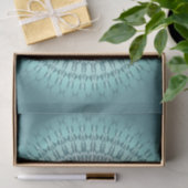 Papier Mousseline Turquoise Green Chevron Mandala (Cadeau)