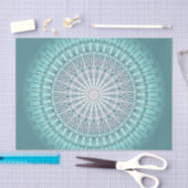 Papier Mousseline Turquoise Green Chevron Mandala (Artisanat)