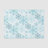 Papier Mousseline Turquoise hiver Glacet de neige Motif Tissu papier (Recto)