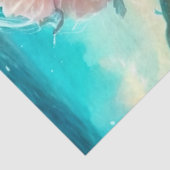 Papier Mousseline Turquoise Mermaid of the Sea decoupage paper v2 (Détail)