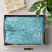 Papier Mousseline Turquoise,métallique,belle,élégante,moderne,tendan (Cadeau)