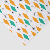 Papier Mousseline Turquoise moderne d'orange de diamants d'ère de la (Détail)