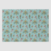 Papier Mousseline Turquoise Nautique Star Custom Text Marine (Recto)