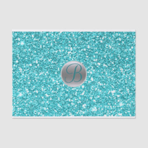 Papier Mousseline Turquoise Parties scintillant Aqua Étincelle Glam 