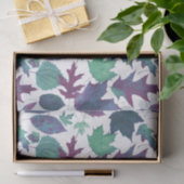 Papier Mousseline Turquoise pourpre bleue de feuille d'automne (Cadeau)