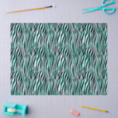 Papier Mousseline Turquoise Safari Series Design 15 (Artisanat)
