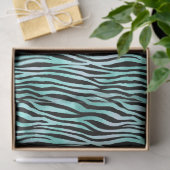 Papier Mousseline Turquoise Safari Series Design 15 (Cadeau)