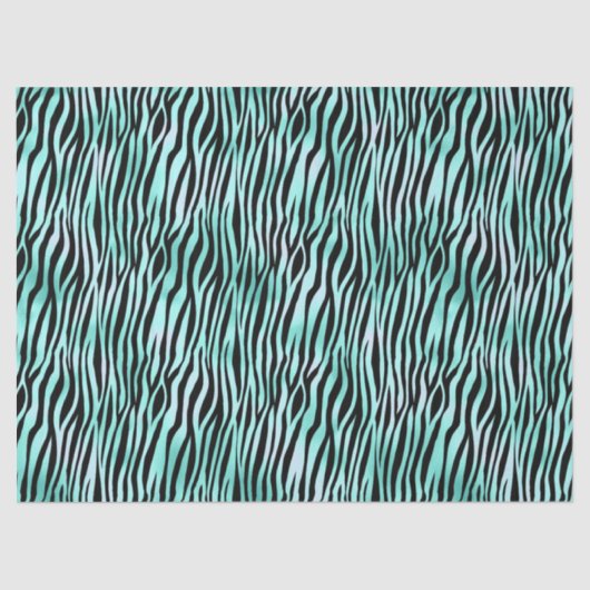 Papier Mousseline Turquoise Safari Series Design 15 (Recto)