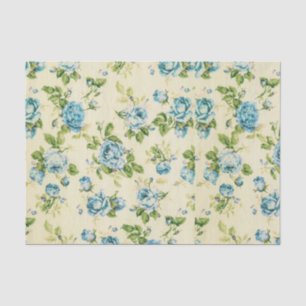Papier Mousseline turquoise, sarcelle d'hiver, cru floral,