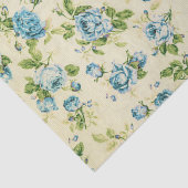 Papier Mousseline turquoise, sarcelle d'hiver, cru floral, (Détail)