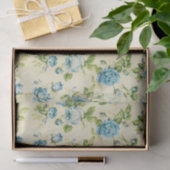 Papier Mousseline turquoise, sarcelle d'hiver, cru floral, (Cadeau)