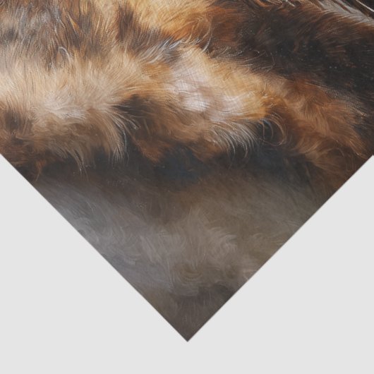 Papier Mousseline Turquoise Sunburst Ivory Stallion Tissue Paper (Détail)