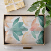 Papier Mousseline Turquoise Tangerine Chic Floral (Cadeau)