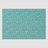 Papier Mousseline Turquoise Tendance Abeille Bourdonnante Printemps  (Recto)