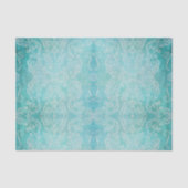 Papier Mousseline Turquoise Turquoise Classique Baroque Élégant (Recto)