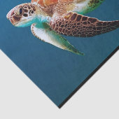 Papier Mousseline Turtle Blue Water Photo (Détail)