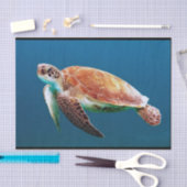 Papier Mousseline Turtle Blue Water Photo (Artisanat)