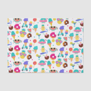 Papier Mousseline Tutti Fruitti Glaces de Fruits d'Été pour Fête