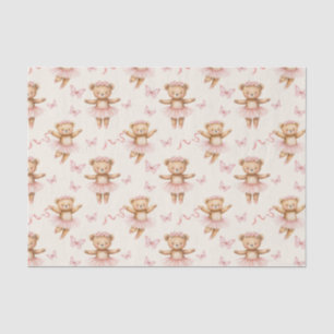 Papier Mousseline Tutus roses et papillons Nounours Ballerina