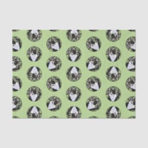 Papier Mousseline Tuxedo Chat dans la peinture de fenêtre Cute Art o