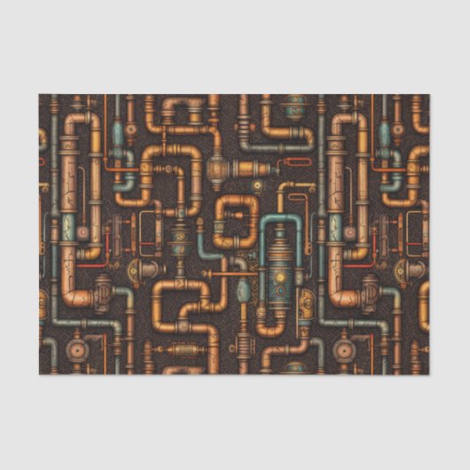 Papier Mousseline Tuyaux en vapeur motif (Recto)