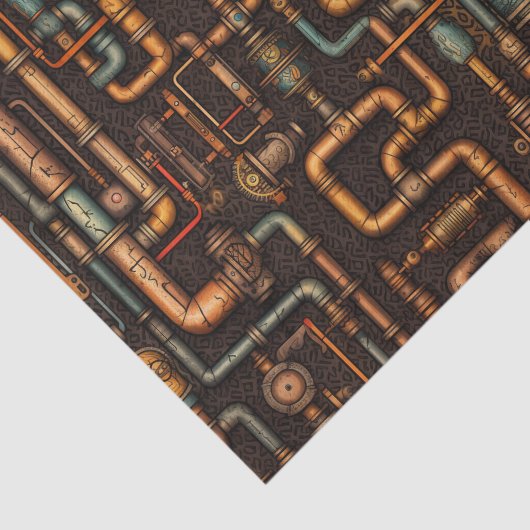 Papier Mousseline Tuyaux en vapeur motif (Détail)