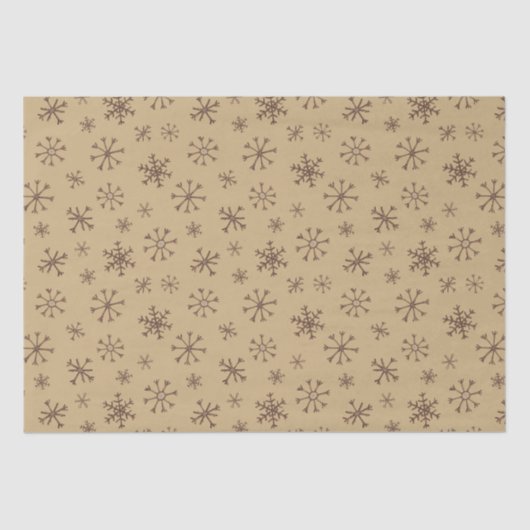 Papier Mousseline Twig Snowflakes Tissus Papier (Recto)