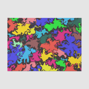 Papier Mousseline Twirl coloré Abstrait /