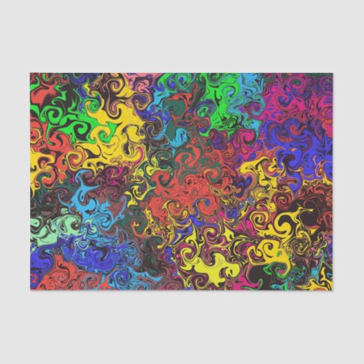 Papier Mousseline Twirlers colorés Abstraits / (Recto)