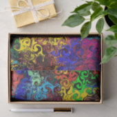 Papier Mousseline Twirlers colorés Abstraits / (Cadeau)