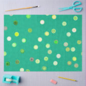 Papier Mousseline Twisty Polka Dot Spirals Green Tissue Paper (Artisanat)