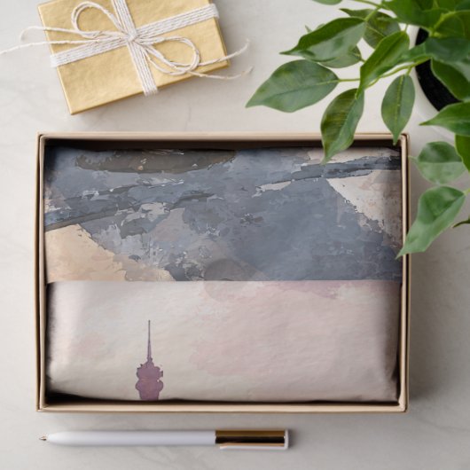 Papier Mousseline Two Cats On A Paris Rooftop (Cadeau)