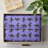 Papier Mousseline Two Cowboys on Horseback Silhouettes - Periwinkle  (Cadeau)