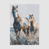Papier Mousseline Two Paint Horses decoupage (Recto)