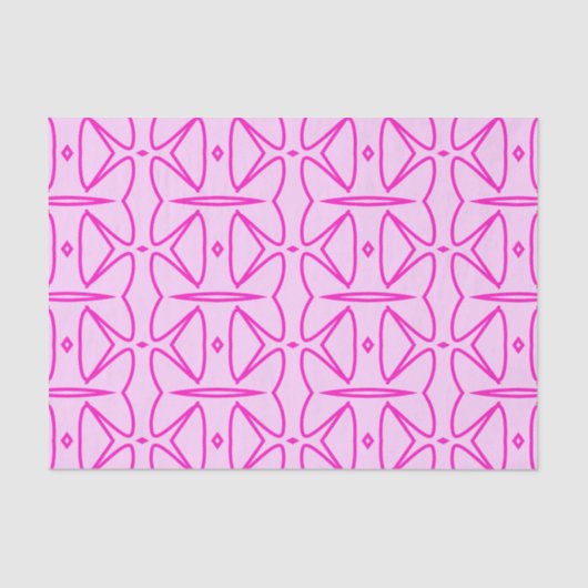 Papier Mousseline Two Toned Pink Pattern Tissue Paper (Recto)