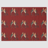 Papier Mousseline Two Turtle Doves Cut-Out Stencil Retro Style 7 (Recto)