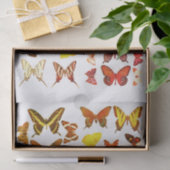 Papier Mousseline Types de papillons Collection Rouge Jaune (Cadeau)