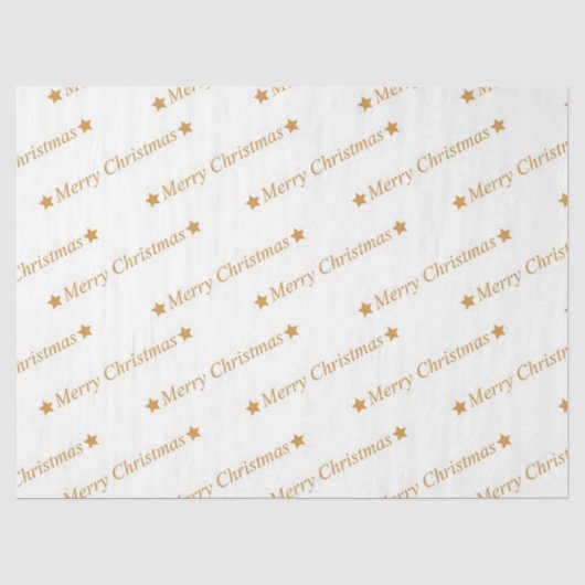 Papier Mousseline Typographe de Merry Christmas (Recto)