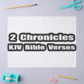 Papier Mousseline Typographie "2 Chroniques de la Bible du KJV Verse (Artisanat)