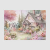 Papier Mousseline Typographie Chauffe-Automne Aquarelle Florale (Recto)