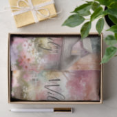 Papier Mousseline Typographie Chauffe-Automne Aquarelle Florale (Cadeau)